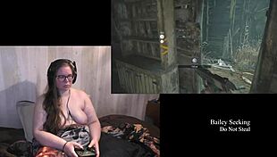 Naked BBW Plays Resident Evil Village