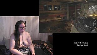 Naked BBW Plays Resident Evil Village