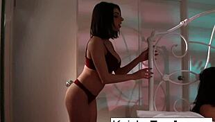 keisha grey and darcie dolce explore each other's big tits and asses in a steamy encounter.