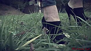 You feel like a dirty worm under the mistress's feet. Shoes and fetish play dominate the scene.