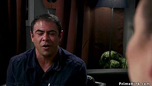 dom babe otk spanks personal assistant gagging dildo face sitting bondage tied up spanking domination deepthroat