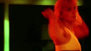 sexy nude blonde dances in the sauna at the night club