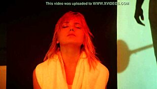 sexy nude blonde dances in the sauna at the night club