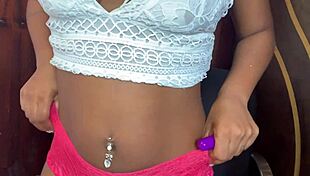 kiara hot masturbates very sensually in lingerie