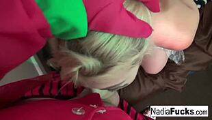 Жесткий минет с завернутой горячей Надей Уайт!