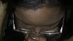 Sloppy Ebony Blowjob Deepthroat Challenge for Cum