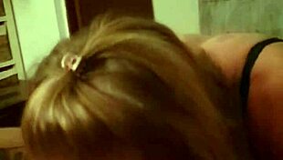 Can you handle this hot milf in lingerie swallowing deep?