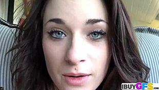 Sweet Brunette Dildo Rubbing And Licking