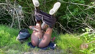 Wilderness pleasures Sena Ebony with her ebony beauty