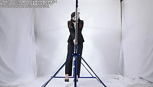 Woman indulges in rope masturbation fetish