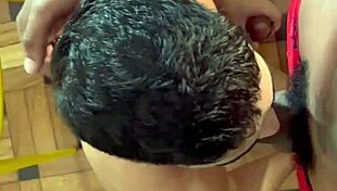 Boy teaching how to swallow a big dick in hardcore scene