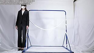 Woman indulges in rope masturbation fetish