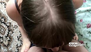 my step brother's busty teen girlfriend fucks and sucks my cock