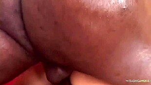 Slutty Brunette Milf Bent Over Riding Two Huge Monster Black Cocks In Arousing Interracial Threesome With Cumshot