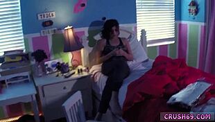 Step sister swallows for taboo family fun.