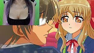 this lucky guy enjoys big tits harem in hentai