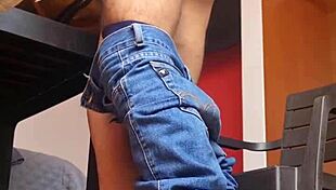 Spying on beautiful Argentine secretary Nataly in lingerie being unfaithful.