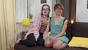 Blonde and brunette lovers engage in intimate fingering and face sitting leading to orgasm