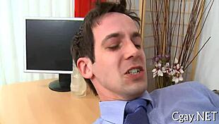 two homo males engage in intense sex tube session with passion