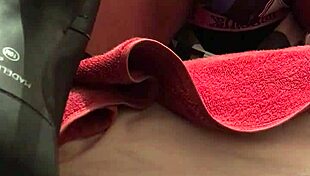 this big sexy ass in lingerie tranny is using toys and getting choked casually