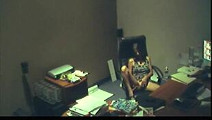 Office brunette girl relaxes at free time