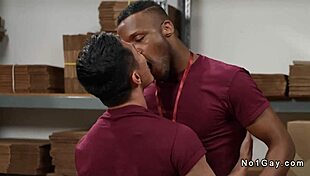 Coworkers Discover Interracial Anal Pleasures in Stockroom