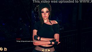 violet plays trick or treat with her big tits