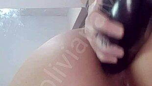 See a Latina girl please herself with a cucumber on camera at www.bolivianamimi.com