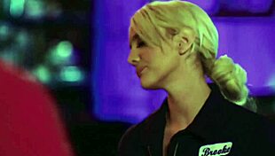 Sweaty busty blonde enjoys intense encounter with large partner