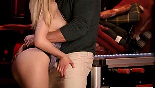 smoking hot blonde freya mayer gets dicked in back lounge