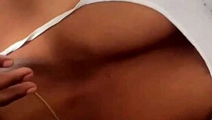 Step sister charges dick with power bank for hot blowjob