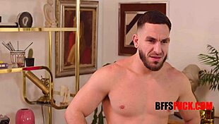 Pity foursome with a sulking man crushed by crush in garage group blowjob