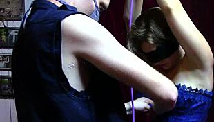 tickling milf nyx while she's rocking that blue corset and black miniskirt