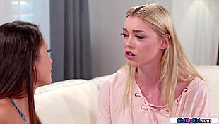 reunited blonde brunette gfs facesit and masturbate each other