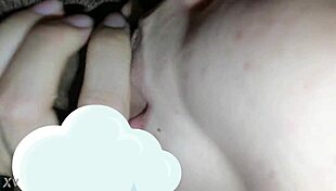 brunette gives blowjob to black cock