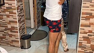 Friendly visitor drops by for a chat.