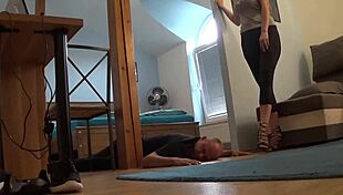 Trampling Fetish Babe Feels Intense Pressure Underfoot