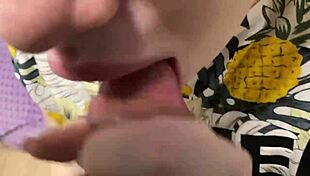 She Gives Two Blowjobs in a Day, Cumshot Twice in Mouth!