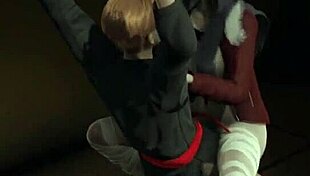 Kure karure fucks muscular black belt in cowgirl spanking 😏