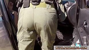 man, i love how this blonde police hooker works it on the car hood before facial