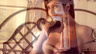 Caress battles super vamp in a steamy big tits showdown