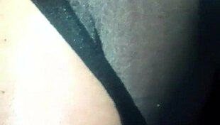 Outdoor Cum in the Dark Nature Public with Stockings