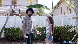 dani blu licks big dick on sofa hard