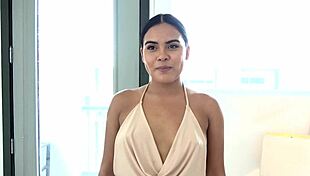 Gabby martinez cute latina huge cock pov blowjob and huge load cum swallow - wow a