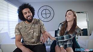 dani blu licks big dick on sofa hard