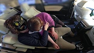 Refusing Couple Affair in Car Blowjob Session