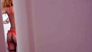 Wow, ebony GF in lingerie gives anniversary BJ like a pro!