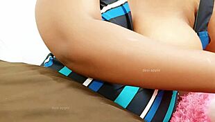 Desi Cam Girl Shows Off Sexy Tits in Intense Action!