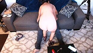 Angel Love performs on webcam in a private show for viewers online