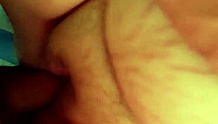 intimate passionate sex with my wife, caressing her natural tits in emotional connection